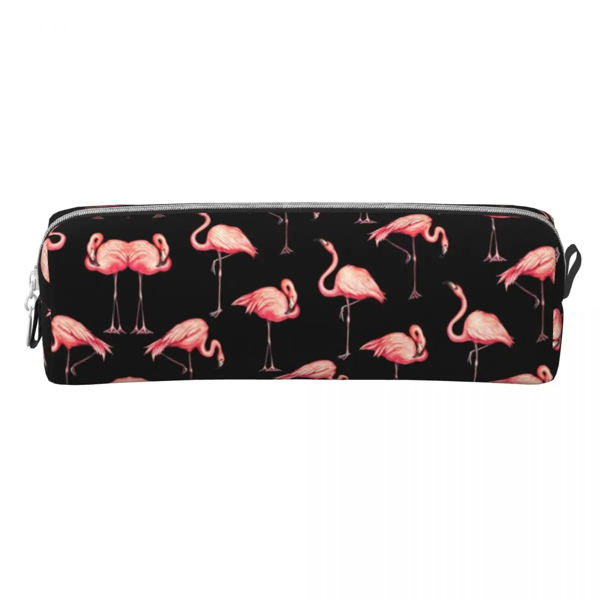 Flamingo Pattern Pencil Case Black Kawaii Boy Girl Cute Pen Box Design School Pencil Cases Stationery Organizer Birthday Present