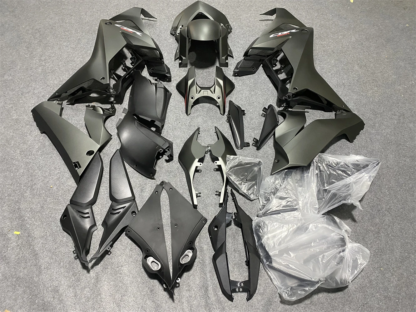 CBR650R Motorcycle Fairings Kit (2019-2023) - Grey - close-up view