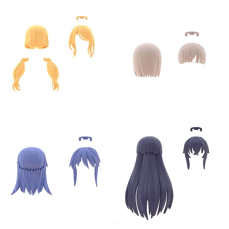 Original Genuine Bandai Anime 30MS OPTION HAIR STYLE PARTS Vol.8 ALL 4 TYPES PIGTAILS Model Toys Action Figure Gifts Collectible