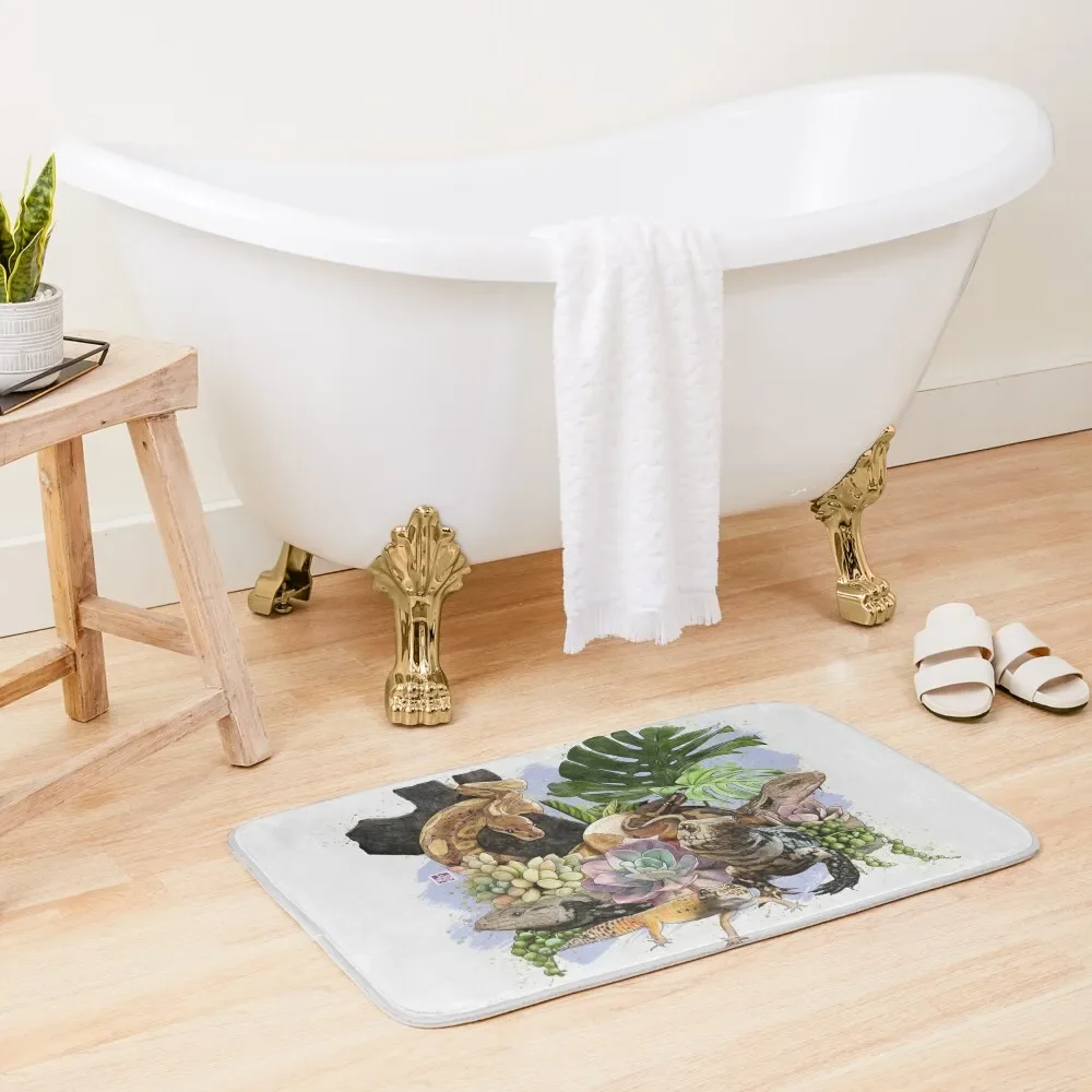 

Reptillery Bath Mat Bathroom Utensils Anti-Slip Carpet Entrance Door Mat
