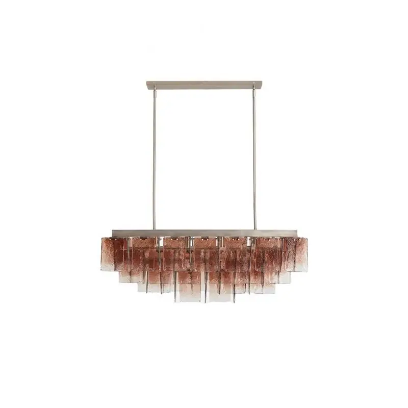 

Postmodern light luxury model house villa exhibition hall dining table, chandelier