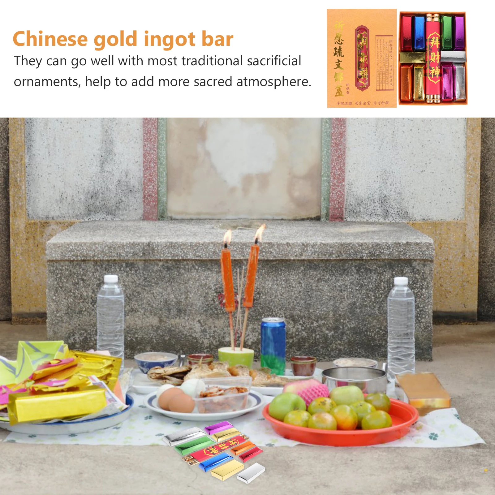 Chinesischer Vorfahren, Geld, Goldpapier, Opferangriffen, Beerdigung, Brennzubehör, Anbetung Gott, Reichtum, traditionelle Festivals