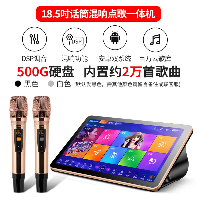 Portable KTV Karaoke Machine Touch Screen All In One Home Singing System With 10 Million Songs Kugo Library
