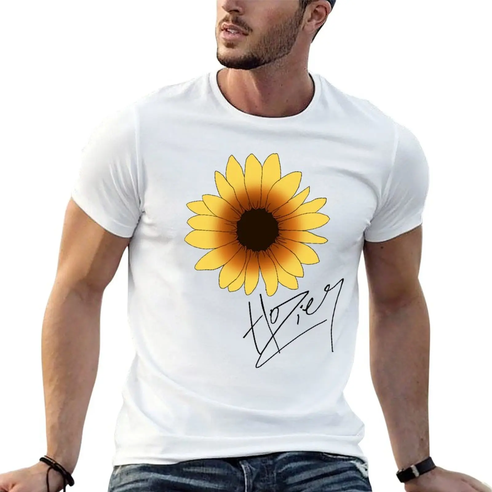 

Hozier Signature Sunflower Floral T-Shirt funny t shirts dark humor funny t shirts cotton T-Shirt