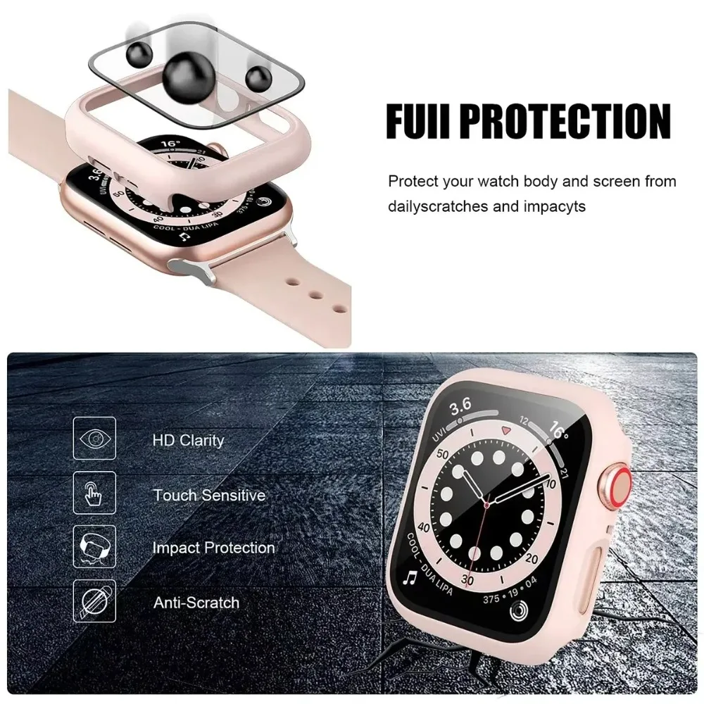 PC Case for Apple Watch Ultra 3-2-1 49mm 11 10 46mm 42mm Shell Membrane Integration IWatch 9 8 7 6 5 SE 45mm 41mm Protector Case