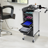 6-Tier Salon Trolley, Drawer-Type Multi-Functional Hairdressing Shelf with Wheels, Large-capacity Storage Tool Trolley