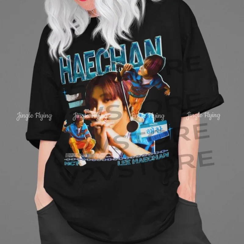 Футболка Haechan Nct унисекс, мужская футболка большого размера с коротким рукавом