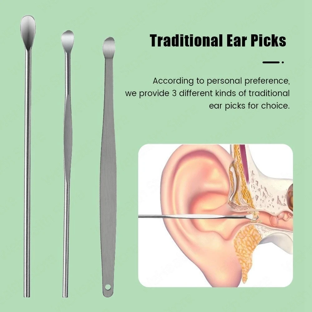 Xiaomi Ear Wax Cleaner Earwax Removal Tool Pick Digging Artifact Earpick Cleaning Ears Remover for Clean Your Kit Gadgets