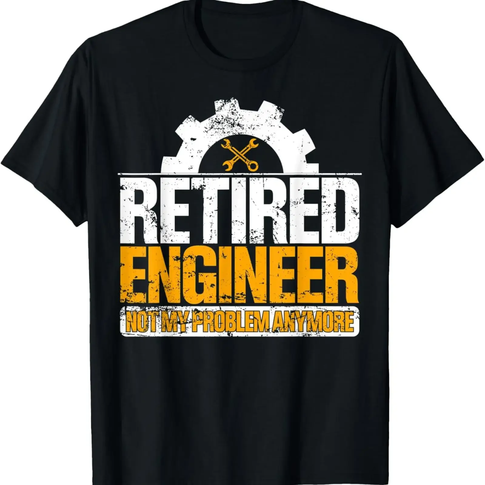 Ingénieur à la retraite, ce n'est plus mon problème - T-shirt de retraite original, vintage, délavé, streetwear, unisexe, légèrement masculin, confortable