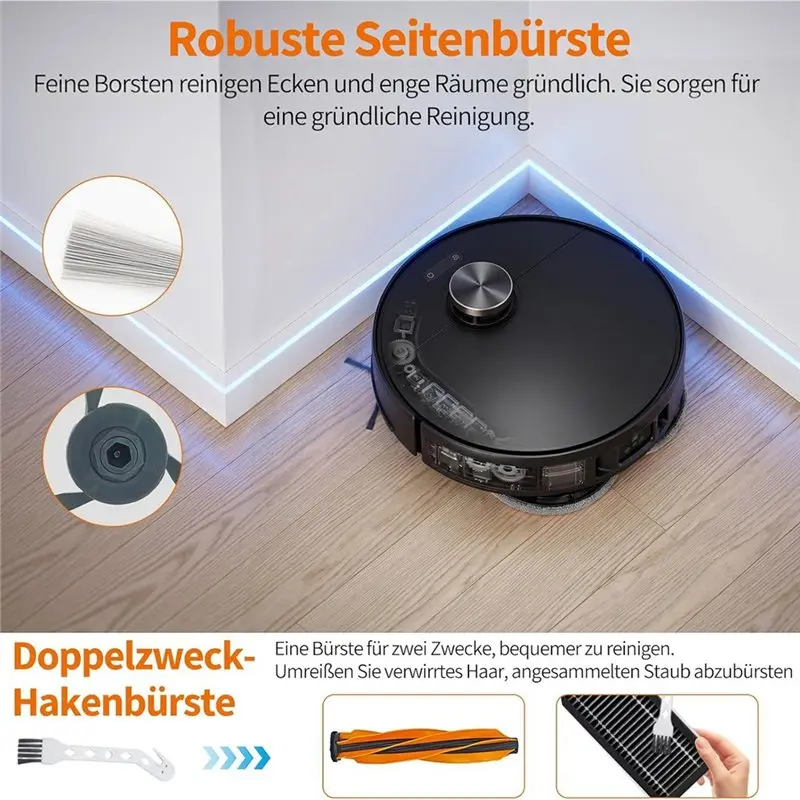 [Power Bank】 For Combo Robot Vacuum Vacuum Brush Dust Bag Filter Roller Mop Replacement Accessories