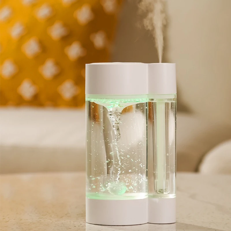 USB Ultrasonic Heavy Fog Diffuser Water Mist Maker L Creative Waterspout Air Humidifier Portable