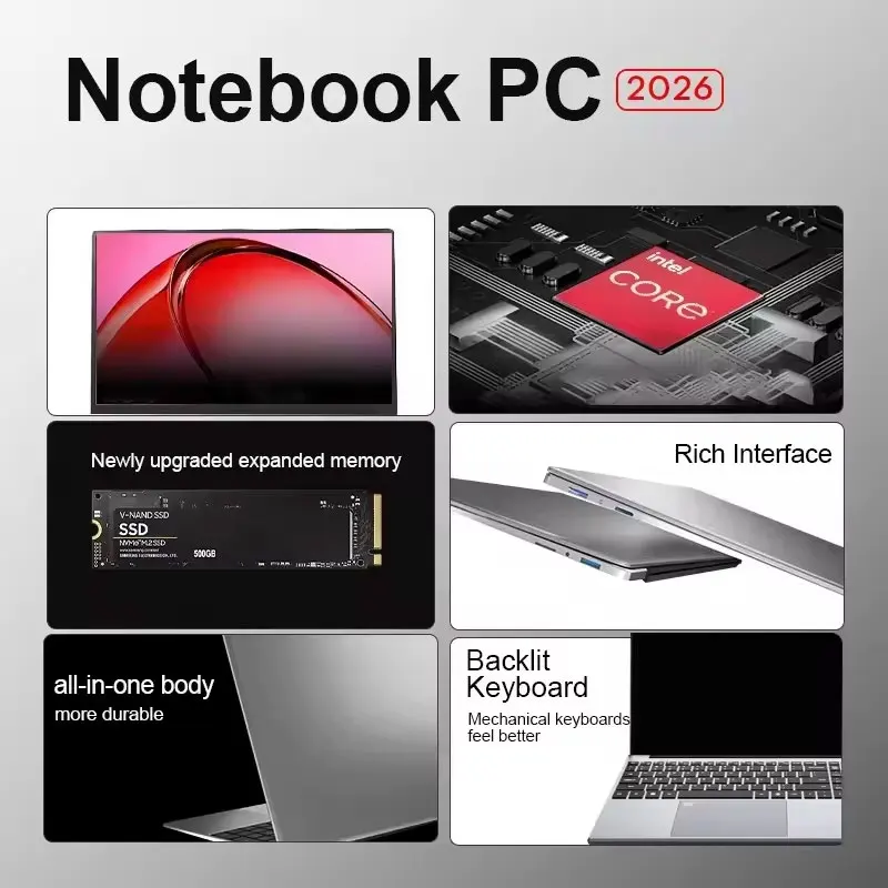 Ноутбук 2026 Windows 11 Pro 15.6 дюймов, Intel Core i9 10980HK, 16 ГБ ОЗУ, 1 ТБ/2 ТБ SSD, для офиса и игр, с разблокировкой по отпечатку пальца