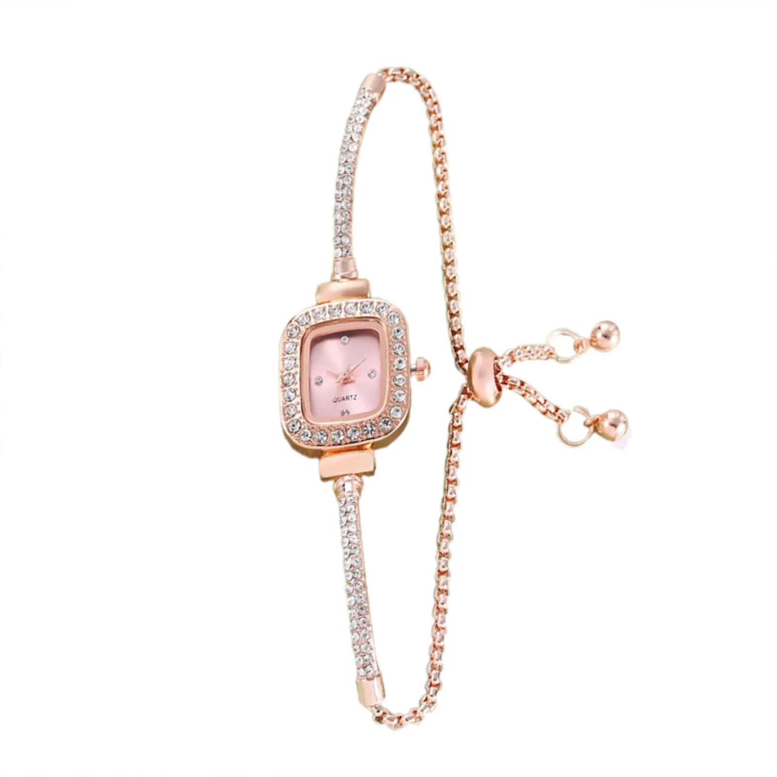 

Women's Diamond Watches Bracelet Square Dial Chain Link Bracelet Analog Bangle Wrist Watch Wonderful Watches Gift for Women