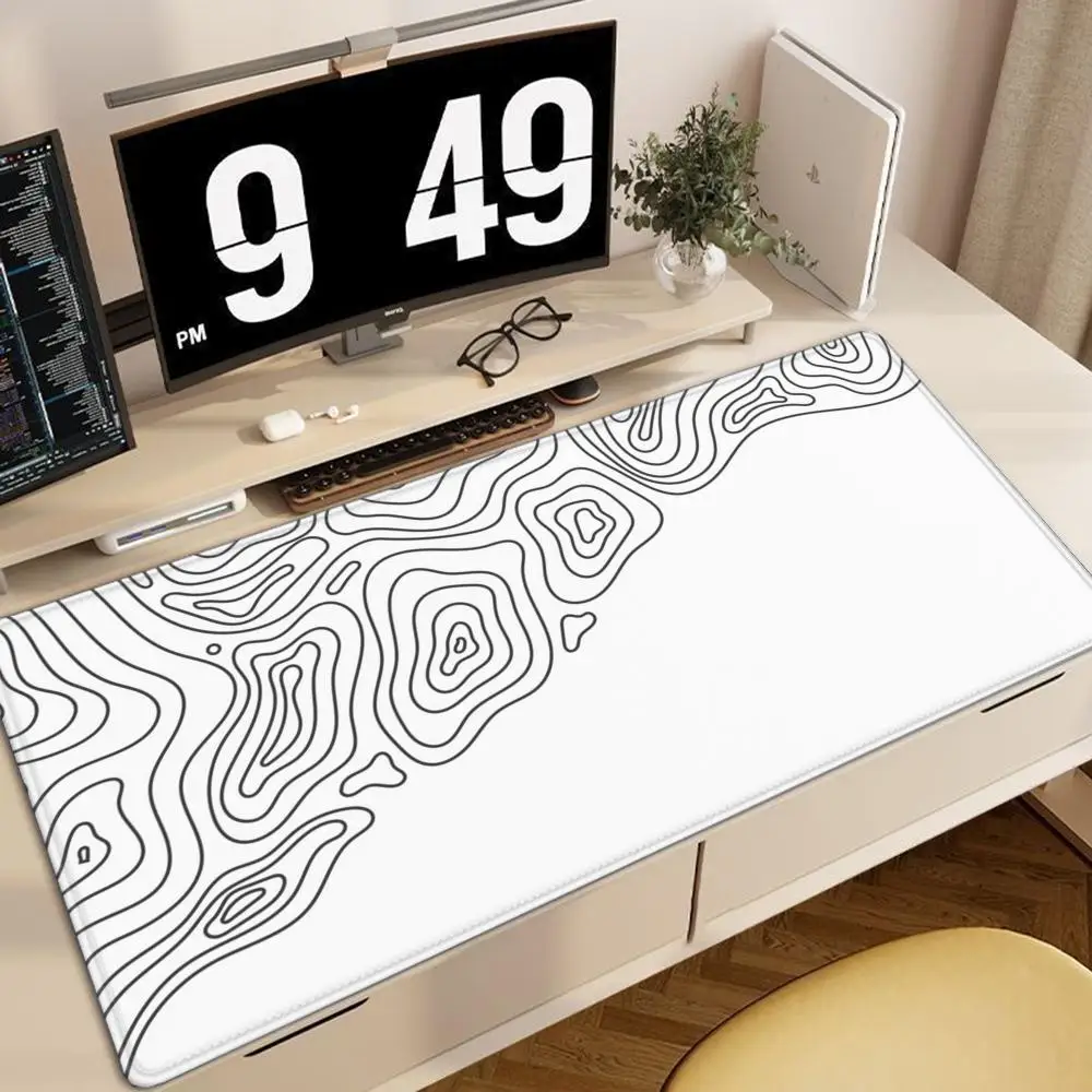

Strata Liquid White Gaming Mouse Pad Desk Gadgets Mouse Mat Office Accessories Mousepad Mouse Carpet Computer Mat Gaming Setup