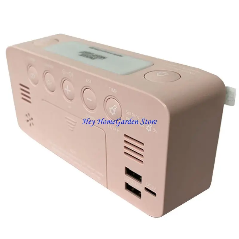 C63B Digital Alarm Clock with LED Display Adjustable Brightness 12/24Hours for DeepSleepers, Children, Seniors USB Charging
