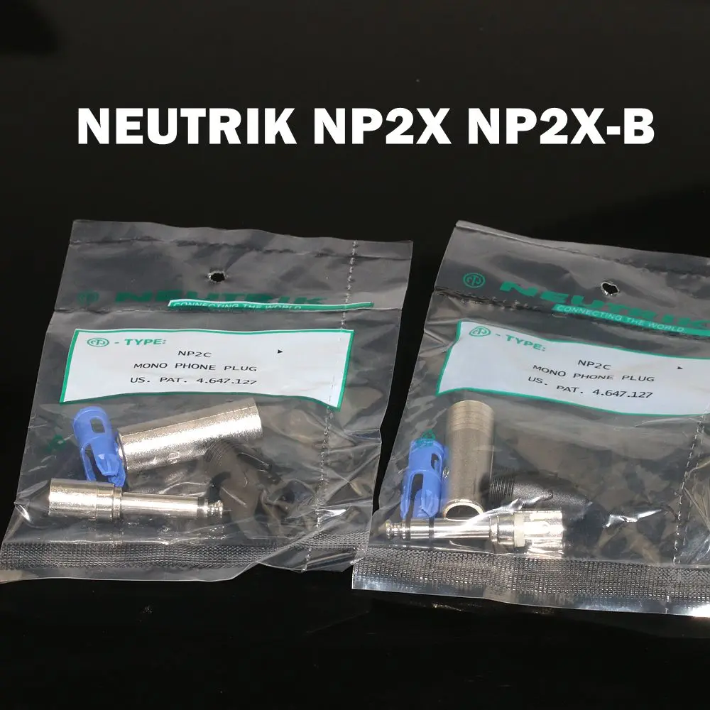 10-100PCS For Neutrik High quality NP2X NP2X-B 6.35 Two-core professional plug Mono 6.5 straight-in 2 pole audio microphone plug