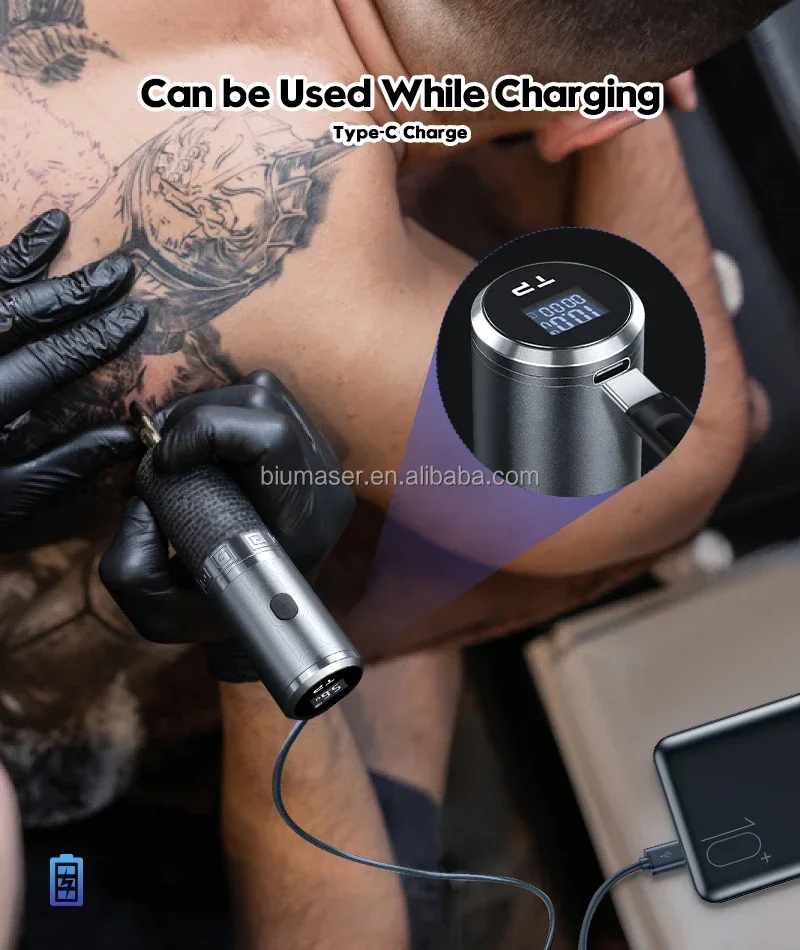 3.5-4mm Stroke High Quality Wireless Rotary Tattoo Pen Machine Body Art