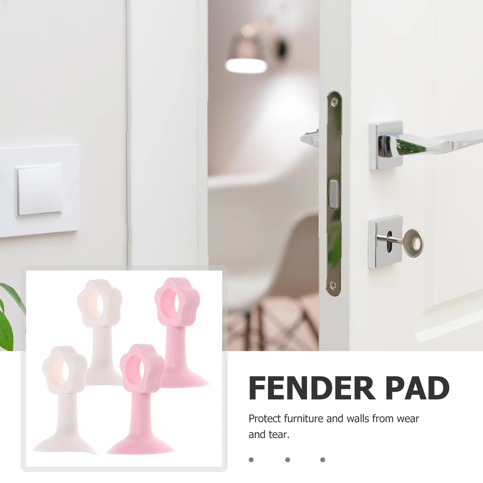 

4pcs Silicone Door Knob Wall Protector Anti-Collision Bumper Stopper For Home Noise Reduction Flower Shape Door Handle Stoppers