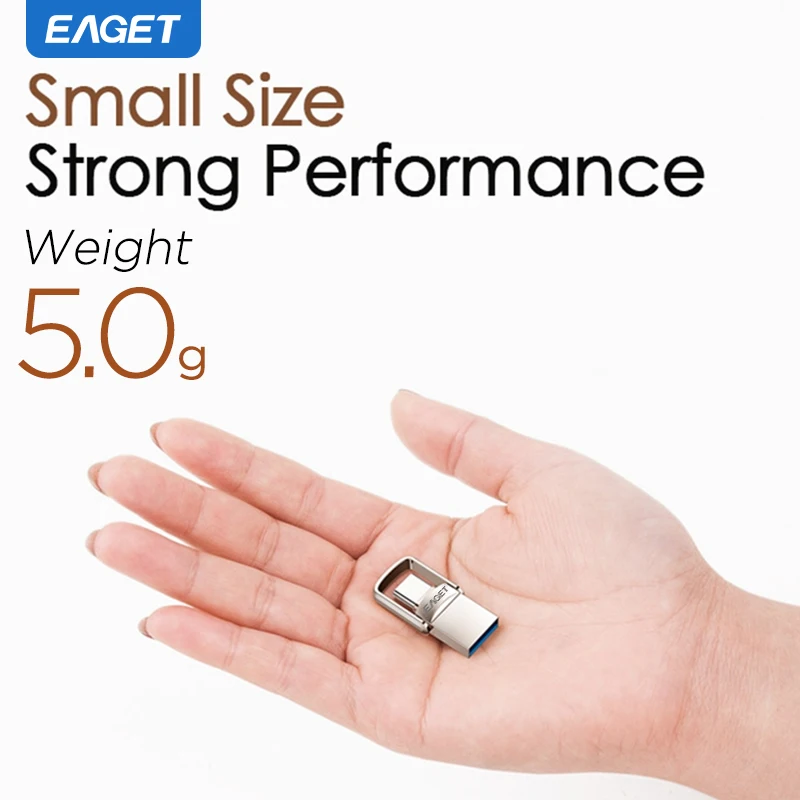 EAGET USB 3.2 Flash Drive 2 in 1 USB e tipo C Pen Drive 32gb 64gb 128gb 256gb Pendrive Memory Stick flash Disk per PC Phone