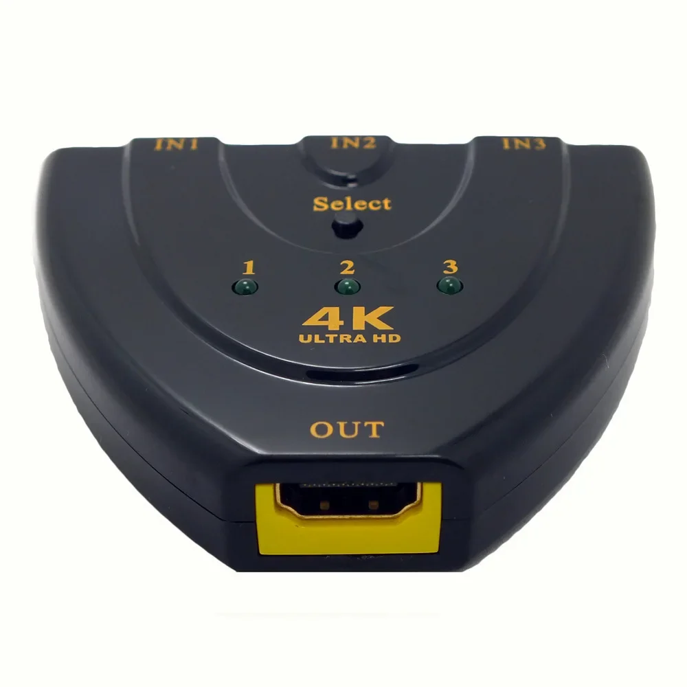 

Mini 4Kx2K@3048 3 input 1 Output Port HDMI-compatible Switch Switcher Splitter For PC Media Box DVD Player To Projector TV S03