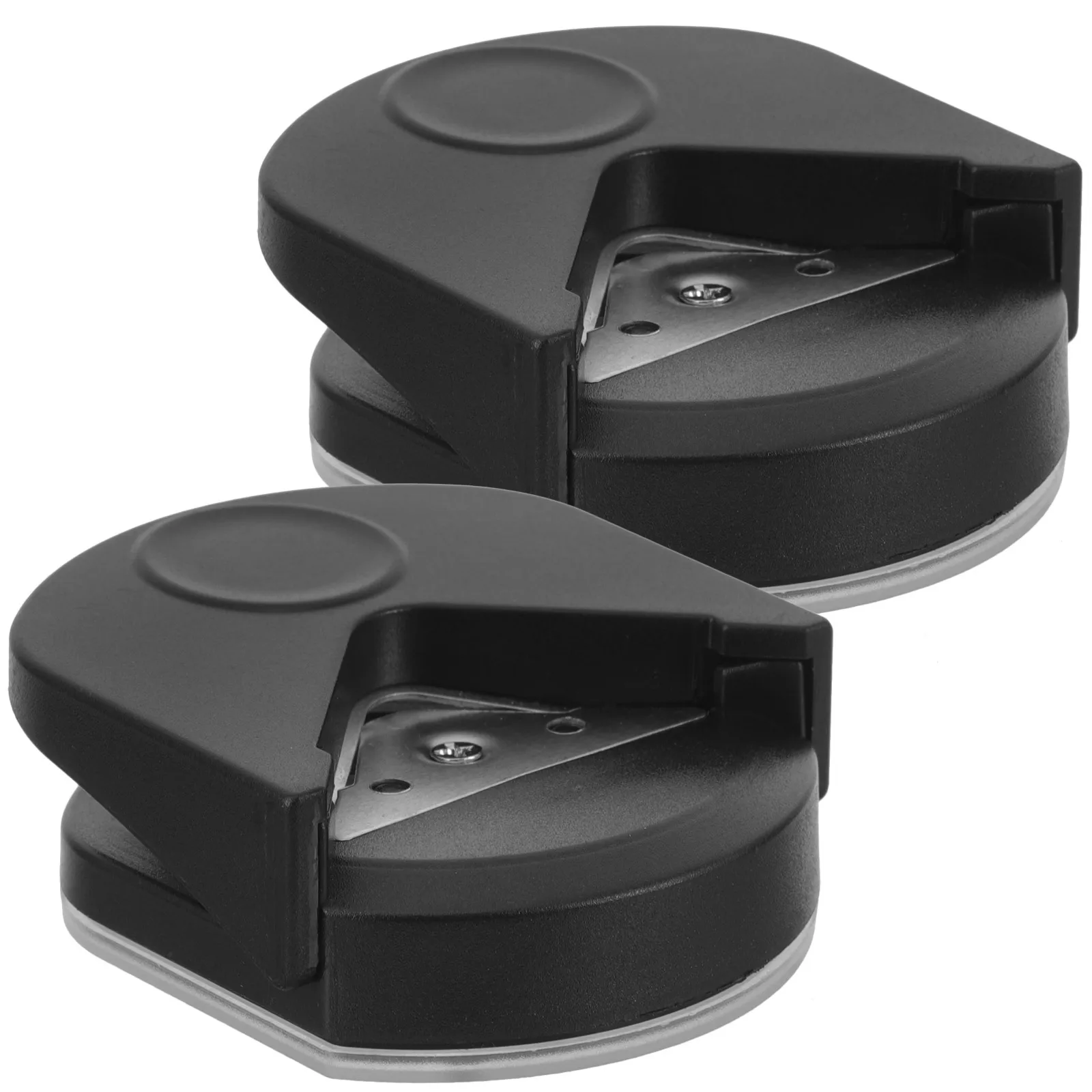 2Pcs Paper Rounder Punch Clean Rounded Cuts Photo Trimmer Stainless Steel R4 Radius Scrap Holder
