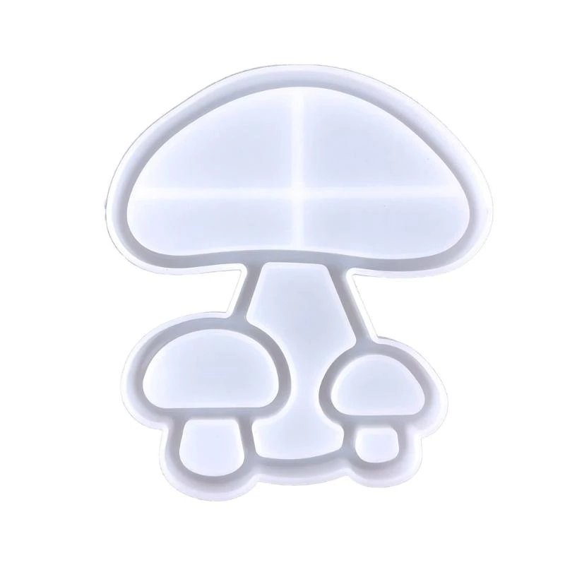 

652F Mushroom Storage Tray Silicone Mold Jewelry Container Resin Casting Mold for DIY Homes Decoration Easy to Clean