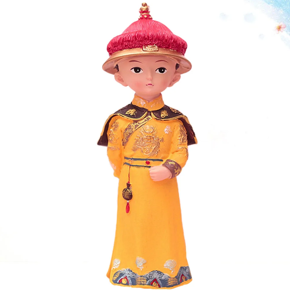 

Chinese Emperor Desktop Ornament Resin Royal Style Wedding Decoration Home Office Balcony Car Accessory Aesthetic Photo Prop