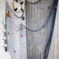 Big Fishing Nets For Theme Restaurant Studio Home Decoration Props Mediterranean Sea Style Wall Hangings Ornament Wall Stickers