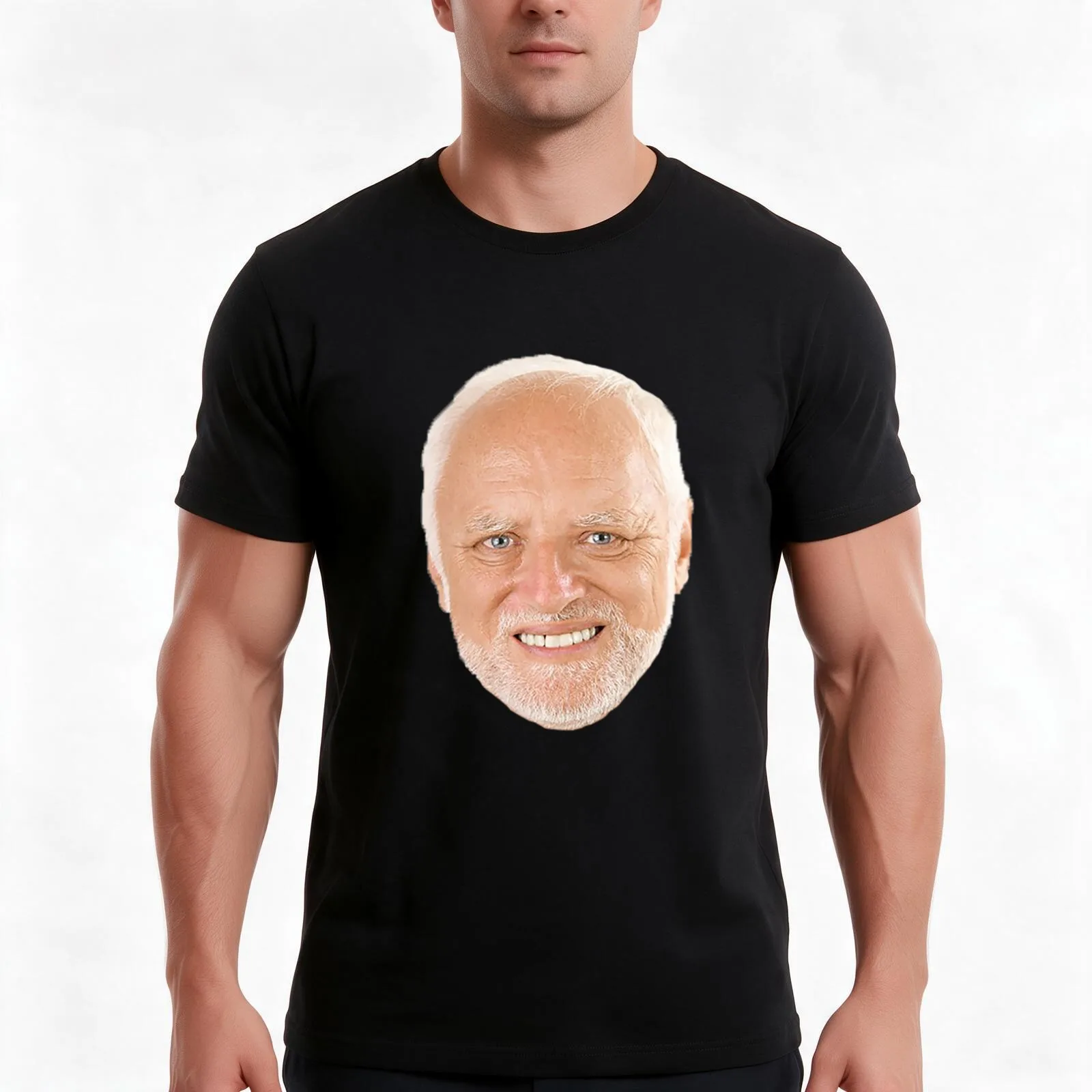 Hide the Pain Harold T-Shirt Summer Casual Cotton Tee Oversized Streetwear Tops Vintage Graphic Print Loose Fit Short Sleeve