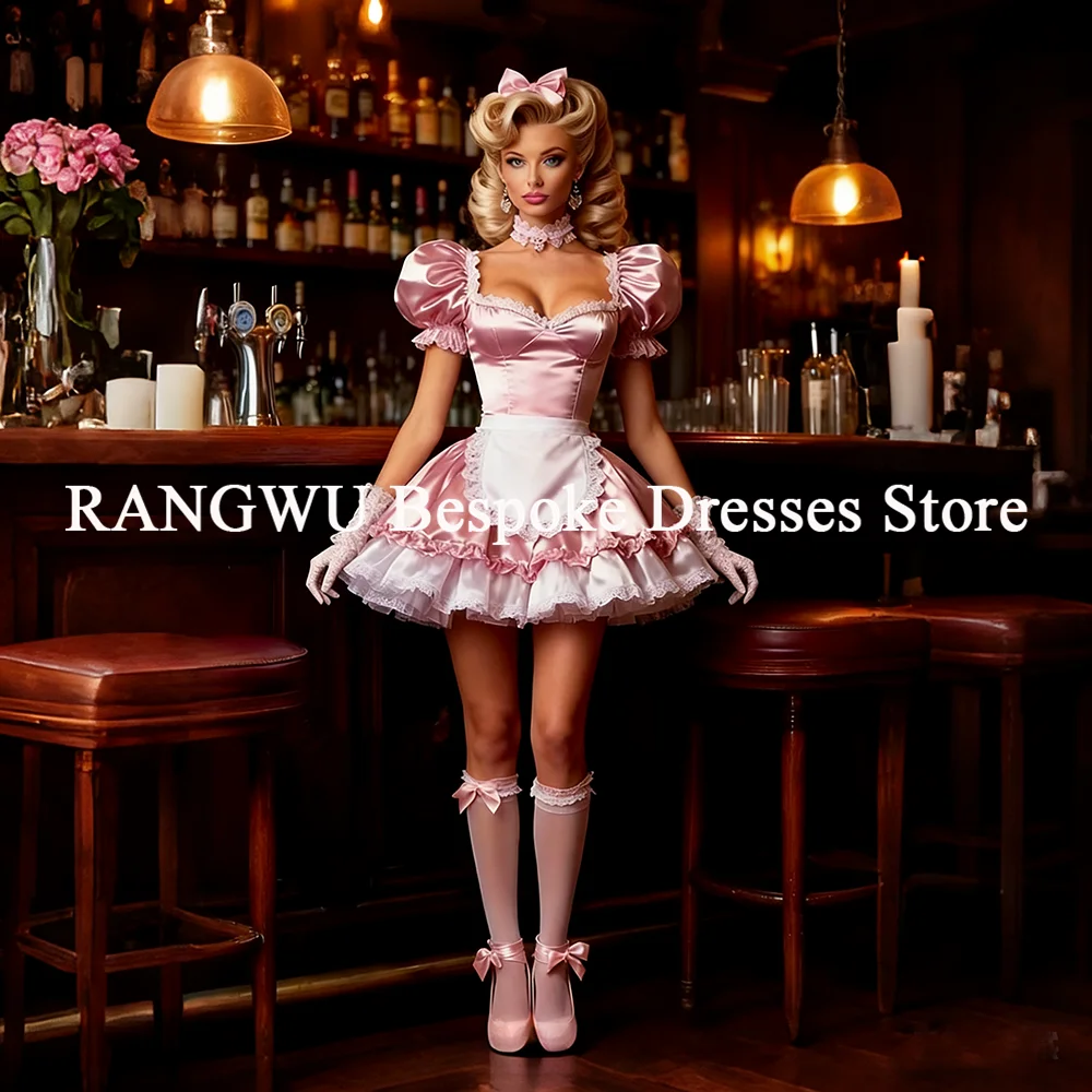 فساتين حفلة موسيقية قصيرة وردية لطيفة 2026 فستان كوكتيل صغير أنيق زي تنكري فستان عيد ميلاد Withy فستان خادمة كوكتيل