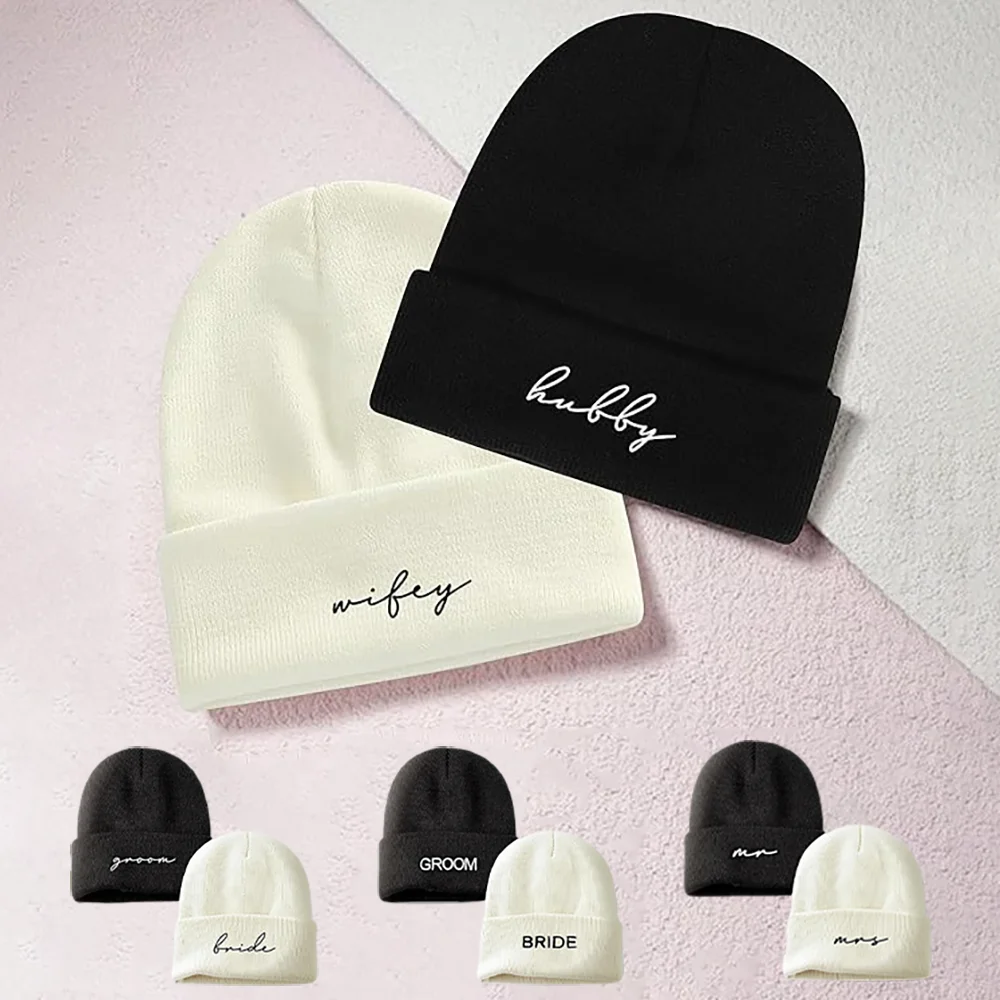 

2 шт. черно-белые шапочки для пар, свадебные подарки для невесты, жениха, пары, медовый месяц, предметы первой необходимости для путешествий, подарок на помолвку, мистер и миссис