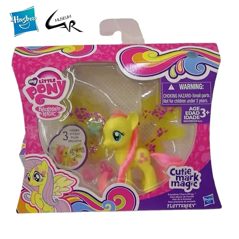 Hasbro My Little Pony Pinkie Pie Fluttershy Anime Action Figures Cutie Mark Magic Rainbow Dash Collectible Model Kids Toys Gift