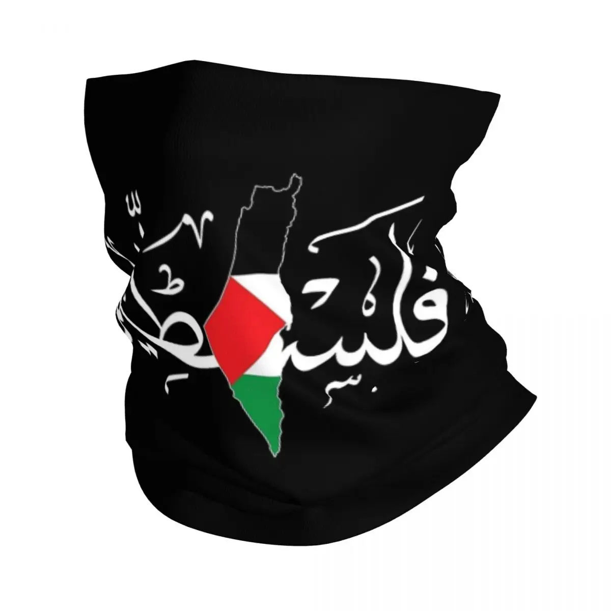 Palestinian Arabic Calligraphy Name With Palestine Flag Bandana Neck Gaiter Printed Balaclavas Wrap Scarf Warm Cycling Fishing