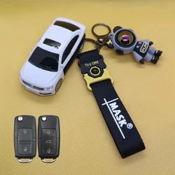 ICAR for VW VOLKSWAGEN Tiguan Golf Sagitar Polo MK6 Touareg Skoda Flip Folding Car Key Case Cover Fob Car Styling Accessories