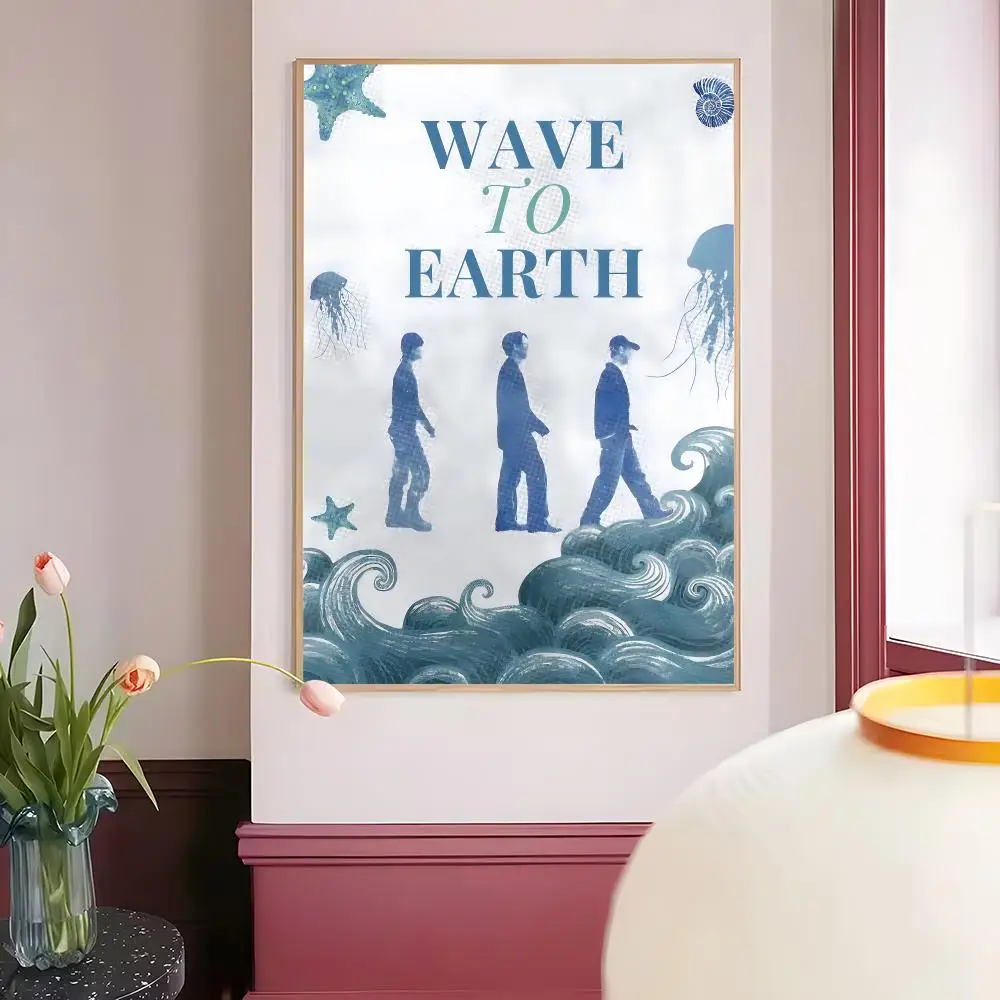 Korea Kpop Band W-Wave To Earth Poster Elegant And Affordable Wall Art Stickers For Dormitory Living Room And Bedroom Spaces - view 6