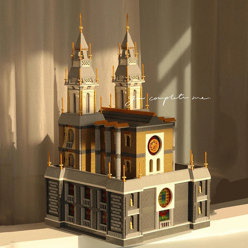 Kreative Neue Shenghe Kirche in Peking Bausteine Stadt Street View Architektur Modell Micro Montage Ziegel Spielzeug Erwachsene Geschenk