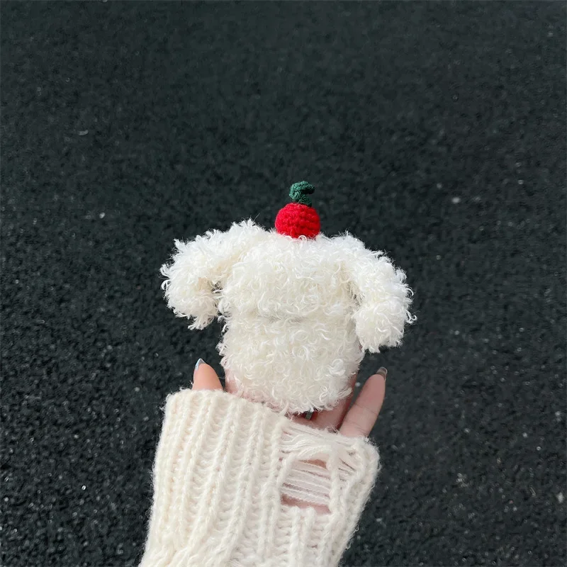 ぬいぐるみAirPods4,1,2,3 pro,pro2用の充電ボックス,保護イヤホン用の白いケース