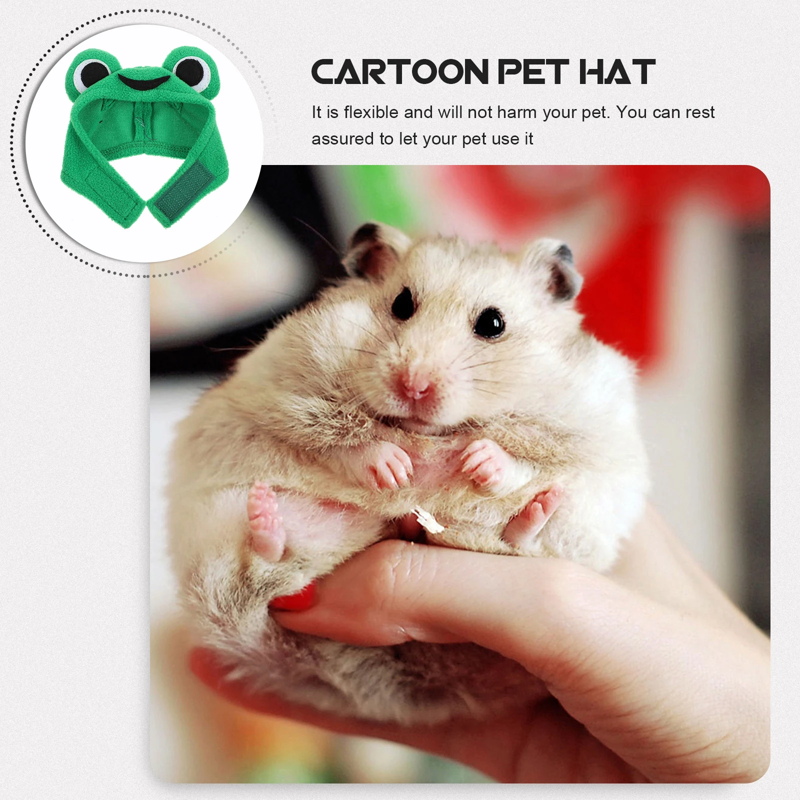 

Cute Small Pet Hat Headgear Hamster Decoration Frog Headwear Green Cotton Animal Cartoon