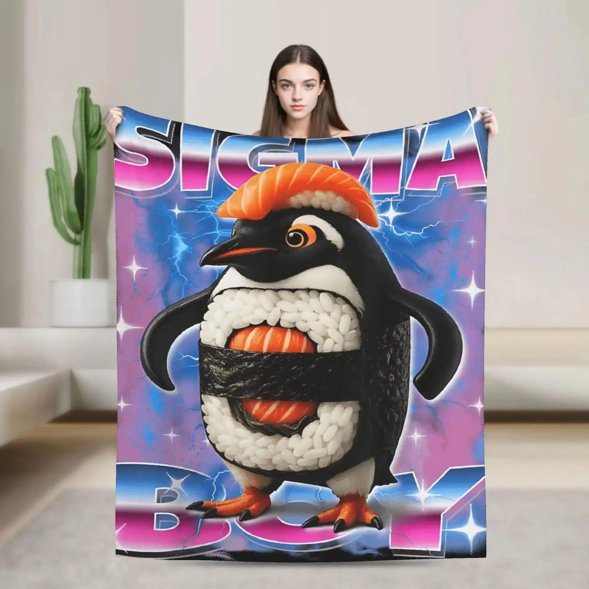 

Плюшевый плед Sigma Boy Italian Brain Meme, очень теплый, для взрослых, забавный декор для дома, фланелевое покрывало для дивана/кровати