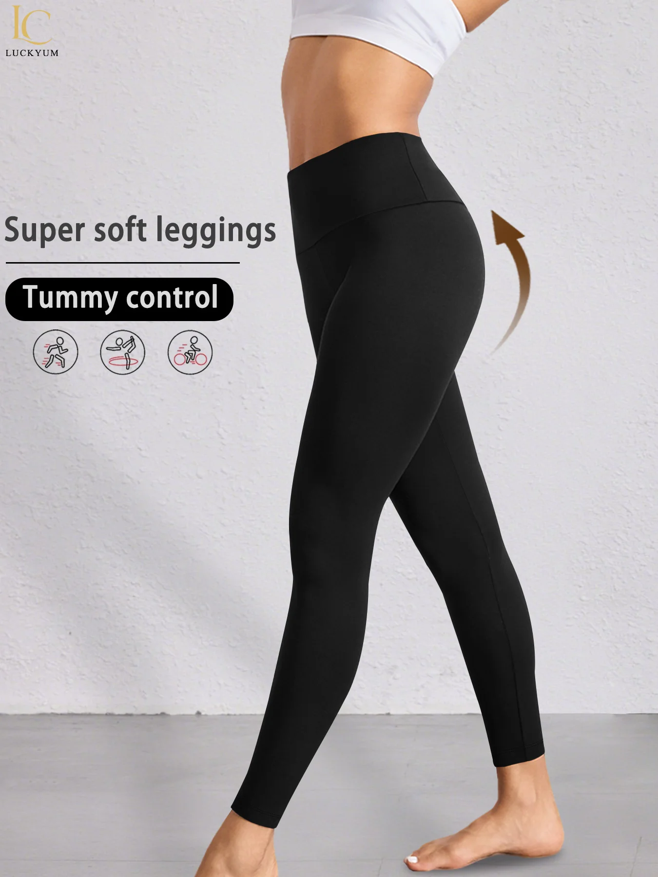 Women's Leggings Tummy Control High Waisted Leggings - Super Soft Stretchy Fabric for Yoga Running Workout and Home Leisure Wear
