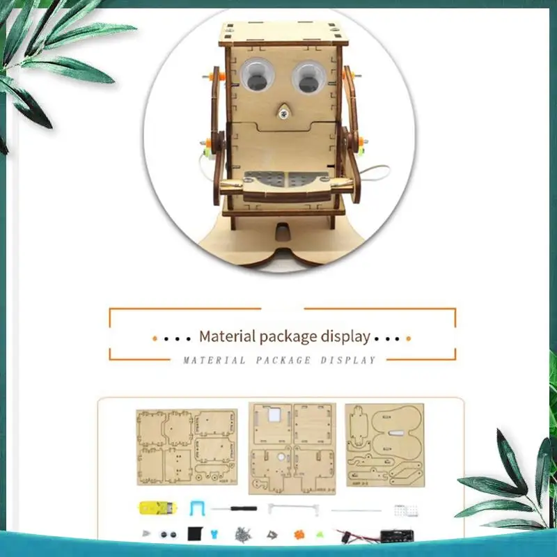 YSS-Robot Eating Coin Wood DIY Model Teaching Learning Stem Project Kit Educational 1Set
