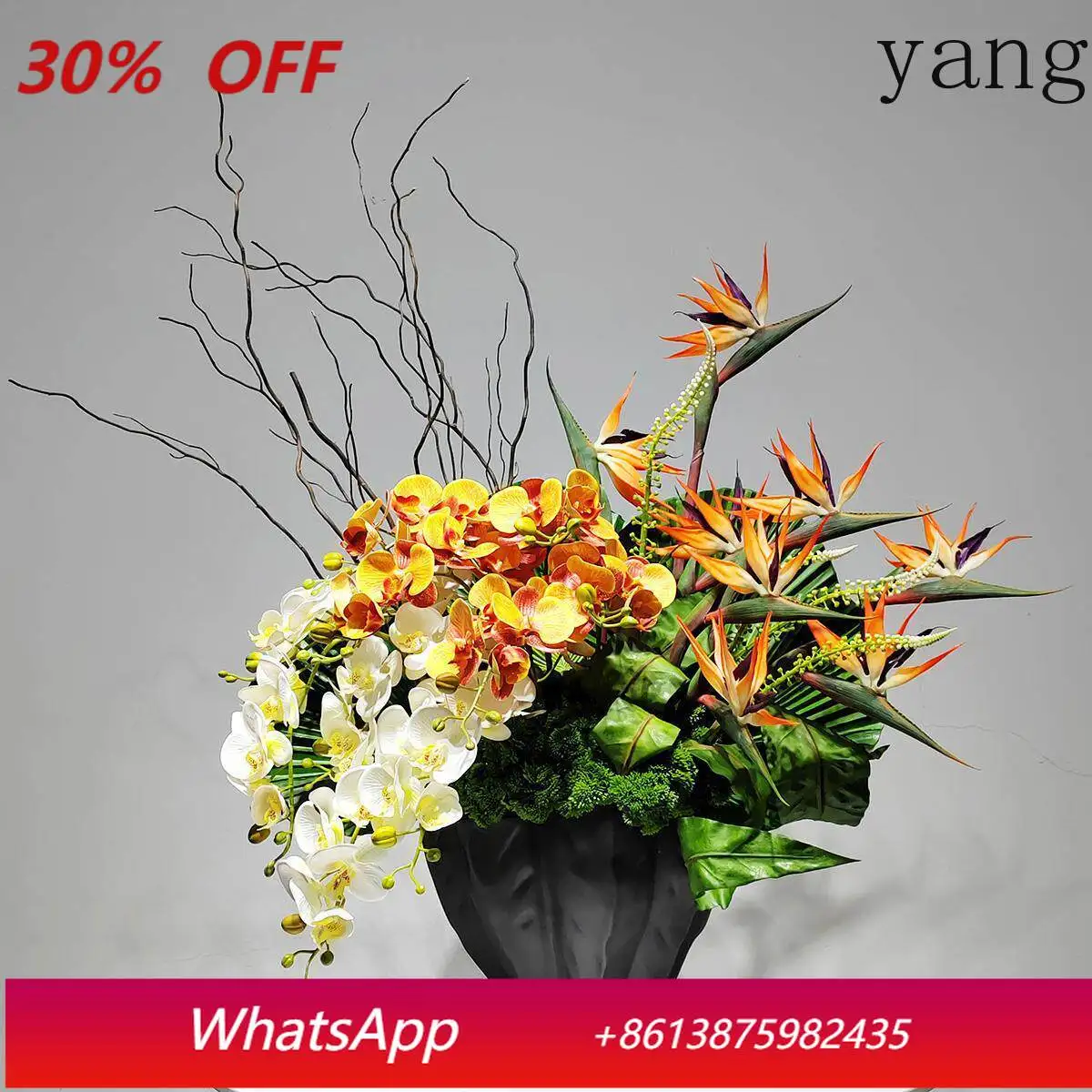 

CX New Chinese high-end simulation floral model room sales office decorations