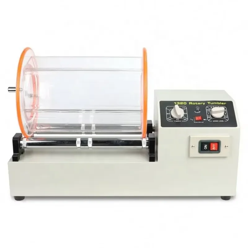 16kg Mini Rotary Tumbler Polishing Machine for Jewelry Stones with Timer Automatic Barrel Cleaner Tool Gemstone Lapidary