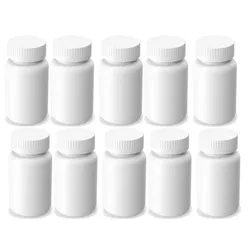 10pcs 100cc 120cc 150cc 200cc Medicine Bottle with lid Food Grade HDPE Container for Pill Capsule Tablet Refillable Bottles