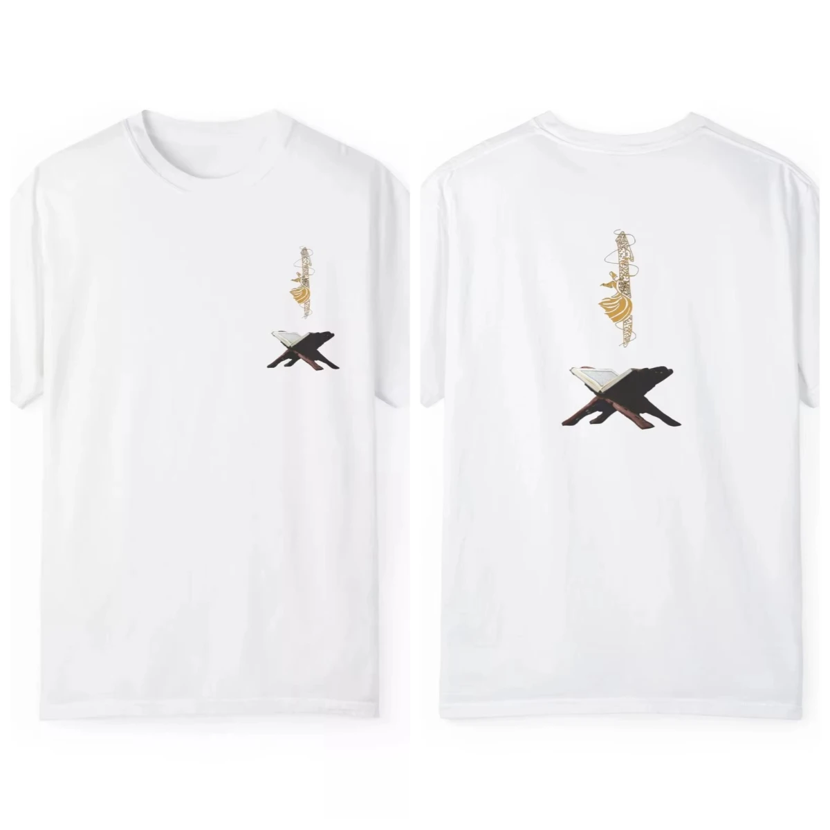 Bookshelf graphic printing, summer autumn and winter couple pure cotton men and women T-shirtsshort sleevescasual outdoor sports