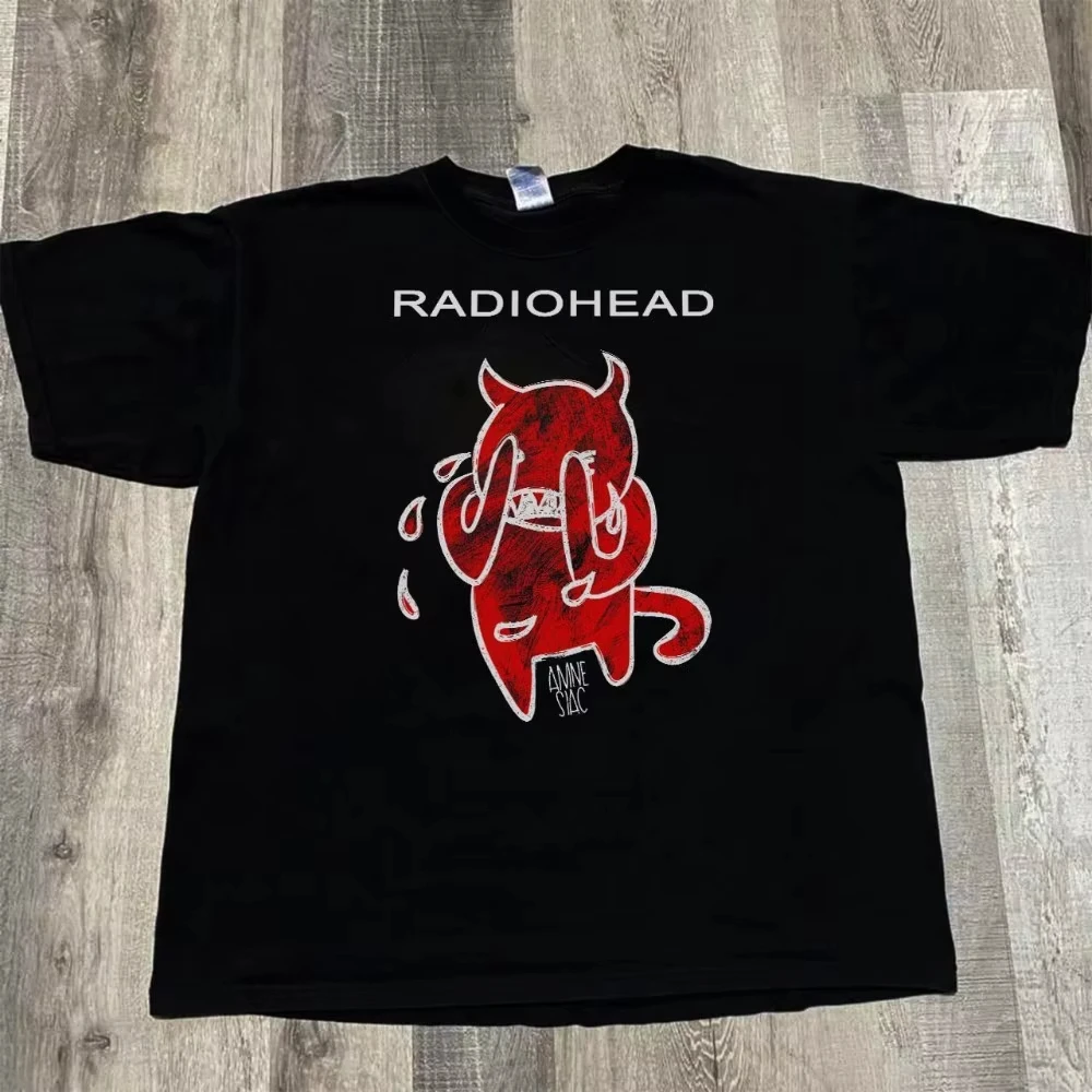

New Cotton Print Super Elastic Casual RADIOHEAD THE BENDS Vintage Unisex T-shirt Casual Print Round Neck Loose Oversize T-shirts