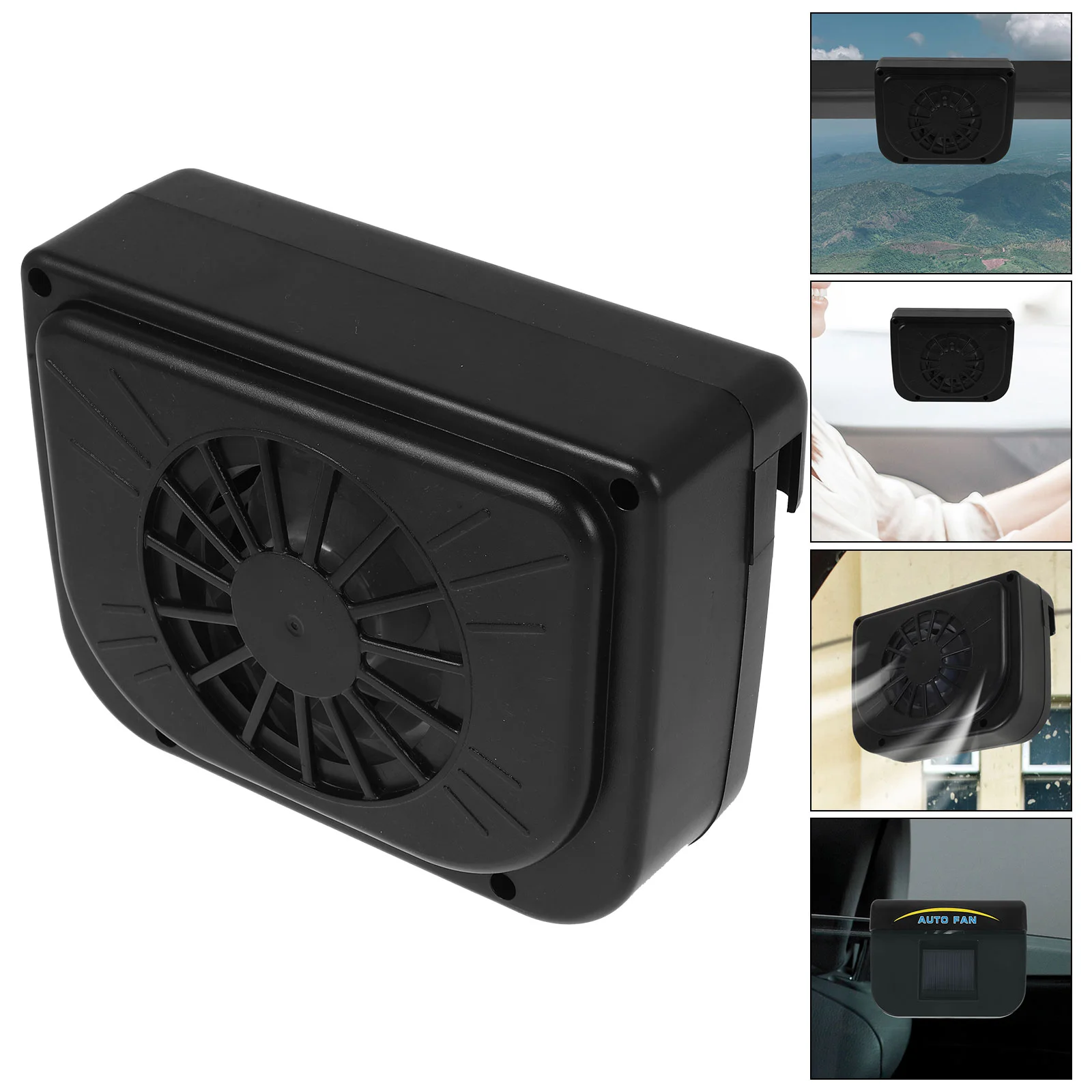 

Sun Power Car Fan Air Vent Cool Cooler Ventilation System Radiator Exhaust Fan