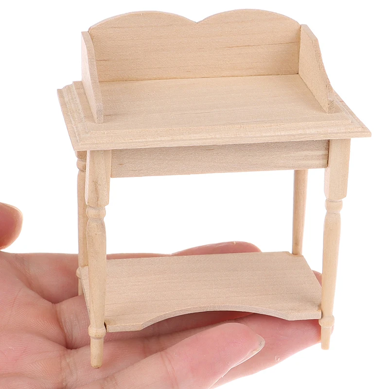 طاولة خشبية فارغة مصغرة ، نموذج أثاث ، ملحق دمية ،