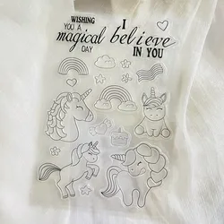 cute animal unicorn  Clear Stamp Transparent Silicone Stamp Seal Sheet For Scrapbooking Photo Album Decoration