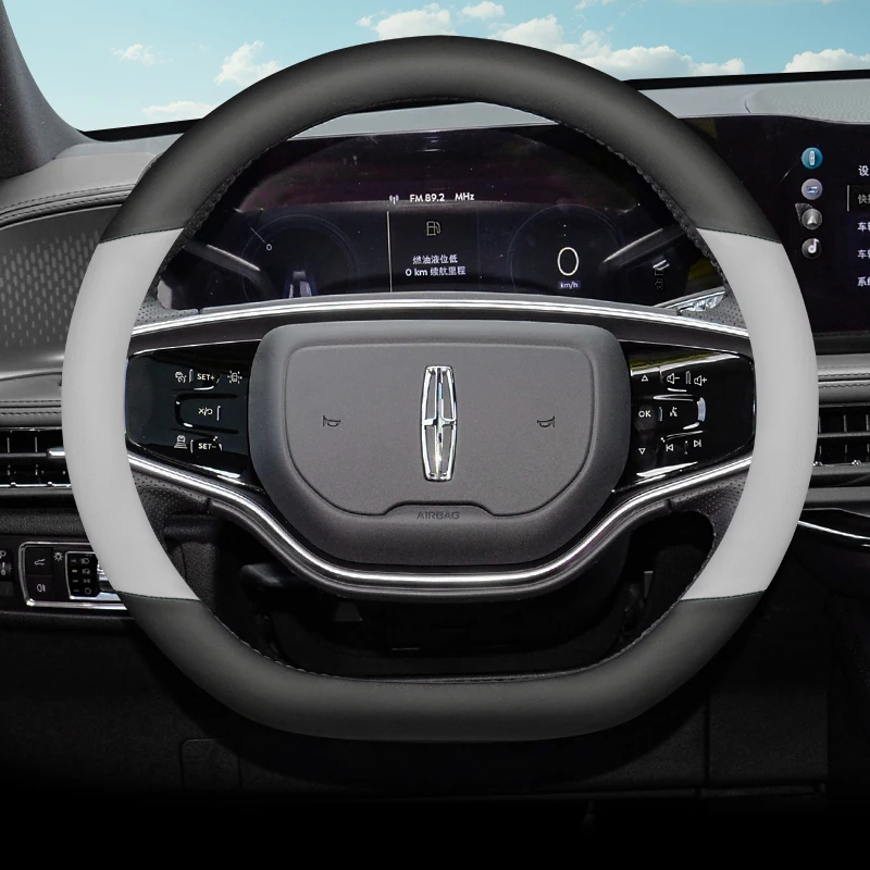 

Leather Car Steering Wheel Cover for Lincoln Corsair 2022 2023 2024 2025 Accessories